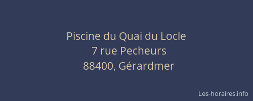 Piscine du Quai du Locle