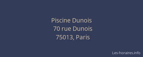 Piscine Dunois