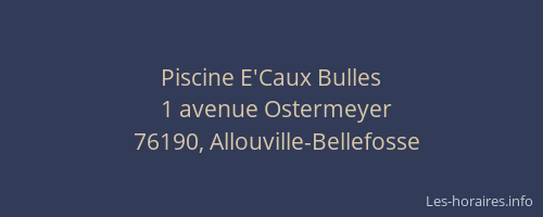 Piscine E'Caux Bulles