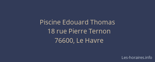 Piscine Edouard Thomas