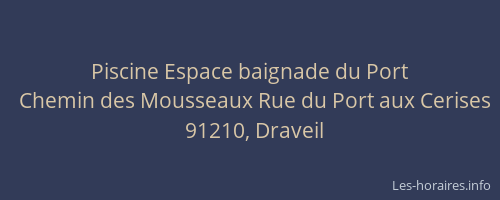 Piscine Espace baignade du Port