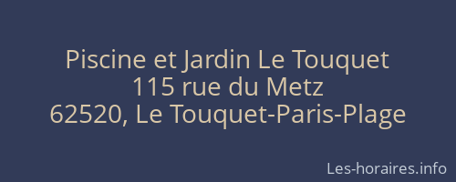 Piscine et Jardin Le Touquet