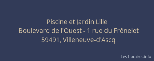 Piscine et Jardin Lille