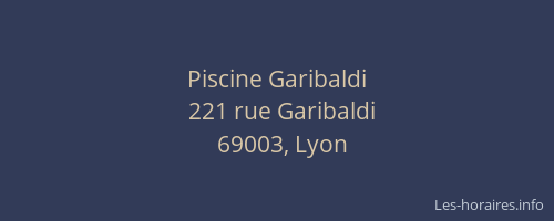 Piscine Garibaldi
