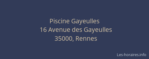 Piscine Gayeulles
