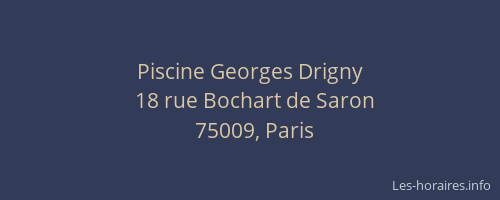 Piscine Georges Drigny