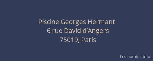 Piscine Georges Hermant