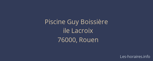Piscine Guy Boissière