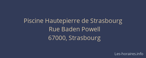 Piscine Hautepierre de Strasbourg