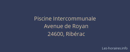 Piscine Intercommunale
