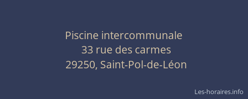 Piscine intercommunale