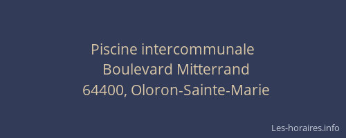 Piscine intercommunale