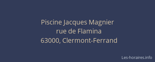 Piscine Jacques Magnier