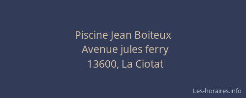 Piscine Jean Boiteux
