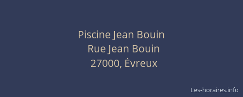 Piscine Jean Bouin