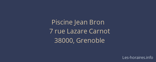 Piscine Jean Bron