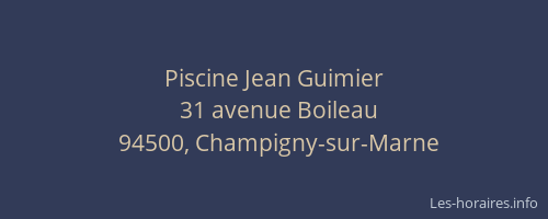 Piscine Jean Guimier