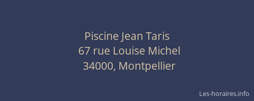Piscine Jean Taris