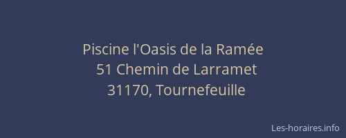 Piscine l'Oasis de la Ramée