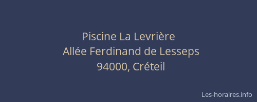 Piscine La Levrière