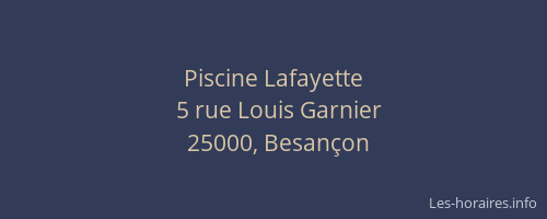 Piscine Lafayette