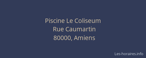 Piscine Le Coliseum