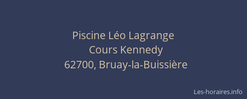 Piscine L&eacute;o Lagrange
