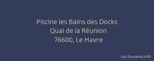 Piscine les Bains des Docks