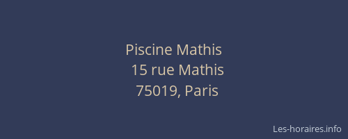 Piscine Mathis