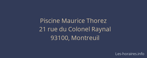 Piscine Maurice Thorez
