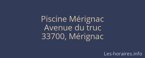 Piscine Mérignac
