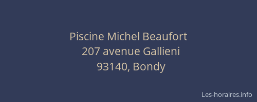 Piscine Michel Beaufort