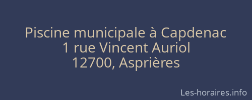 Piscine municipale à Capdenac