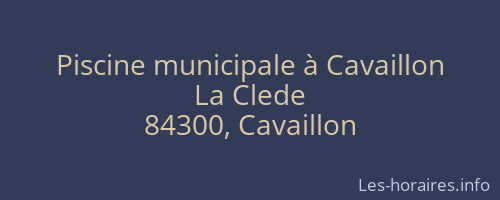 Piscine municipale à Cavaillon