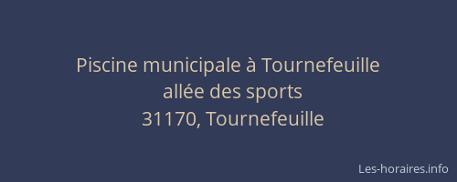 Piscine municipale à Tournefeuille