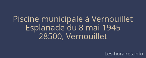 Piscine municipale à Vernouillet