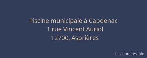 Piscine municipale &agrave; Capdenac