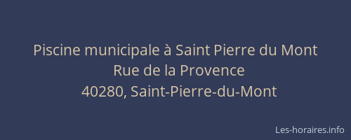 Piscine municipale &agrave; Saint Pierre du Mont