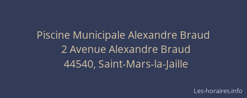 Piscine Municipale Alexandre Braud