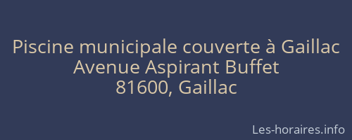Piscine municipale couverte à Gaillac