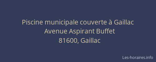Piscine municipale couverte &agrave; Gaillac