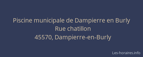 Piscine municipale de Dampierre en Burly