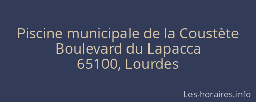 Piscine municipale de la Coustète