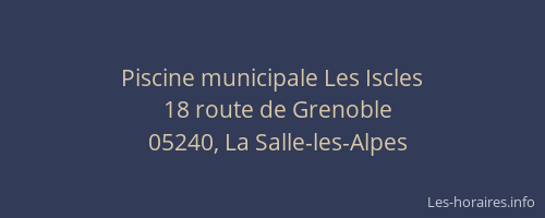 Piscine municipale Les Iscles