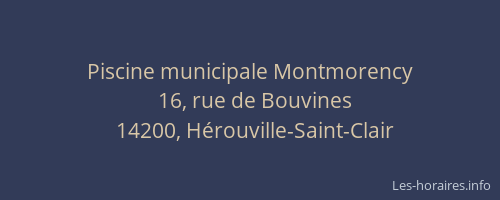 Piscine municipale Montmorency