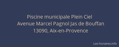 Piscine municipale Plein Ciel