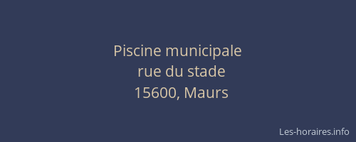 Piscine municipale