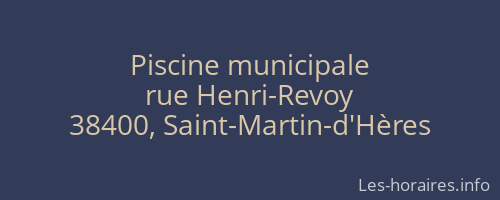 Piscine municipale