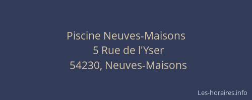Piscine Neuves-Maisons