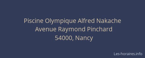 Piscine Olympique Alfred Nakache